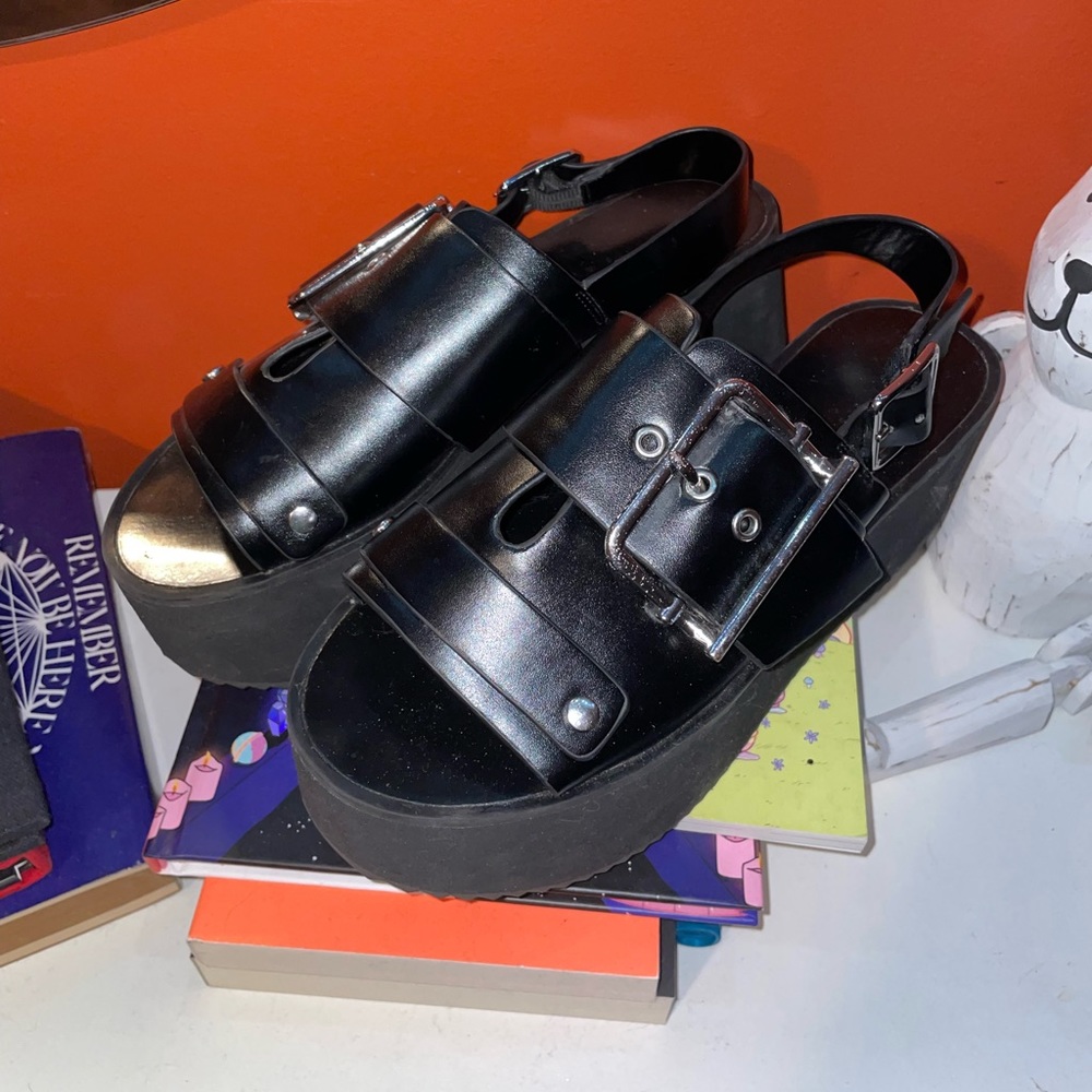 Black Platform Sandals